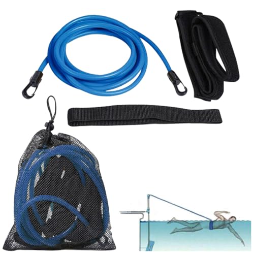 Proberos Swimming Resistant Belts Waist Belt with 13ft Long Swim Resistance Cord Swim Tether Stationary Swimming Belt for Advanced Swim Training Sessions Proberos Swimming Resistant Belts Waist Belt with 13ft Long Swim Resistance Cord Swim Tether Stationary Swimming Belt for Advanced Swim Training Sessions